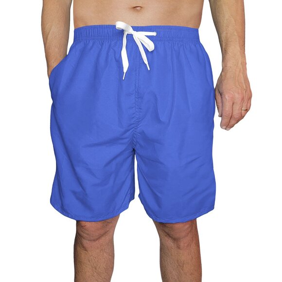 Men's Fast Dry Swim Trunks w/ Pockets Solid Bathing Beachwear Flex Board Shorts - Picture 2 of 15